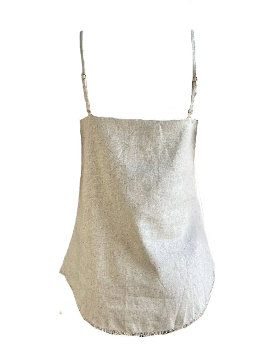 LOST IN LUNAR Women's Beige Linen Cotton Sleeveless Top Size XS NWT