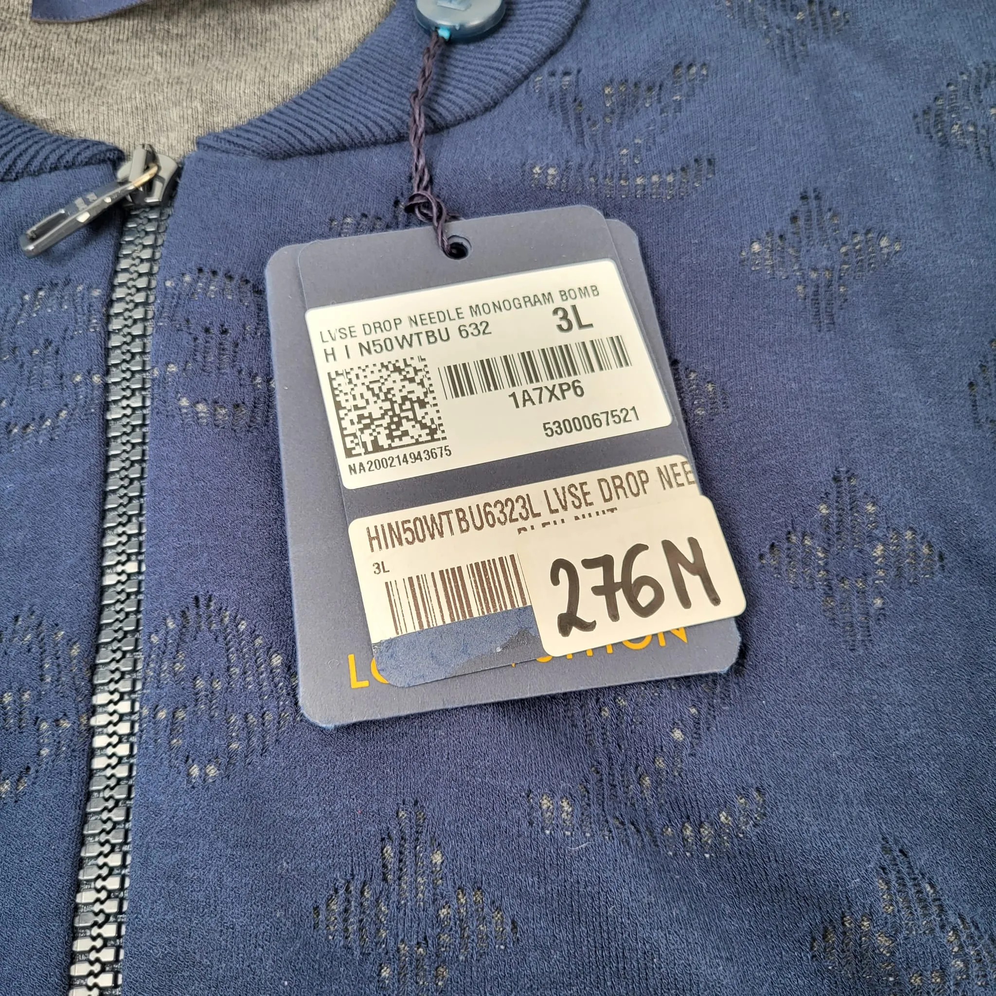 LVSE Drop Needle Monogram Bomber Jacket
