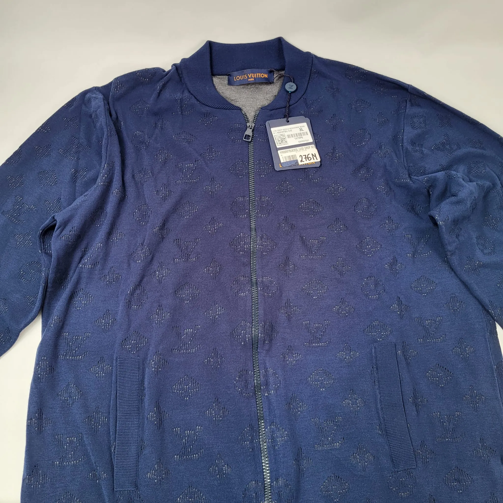 LVSE Drop Needle Monogram Bomber Jacket
