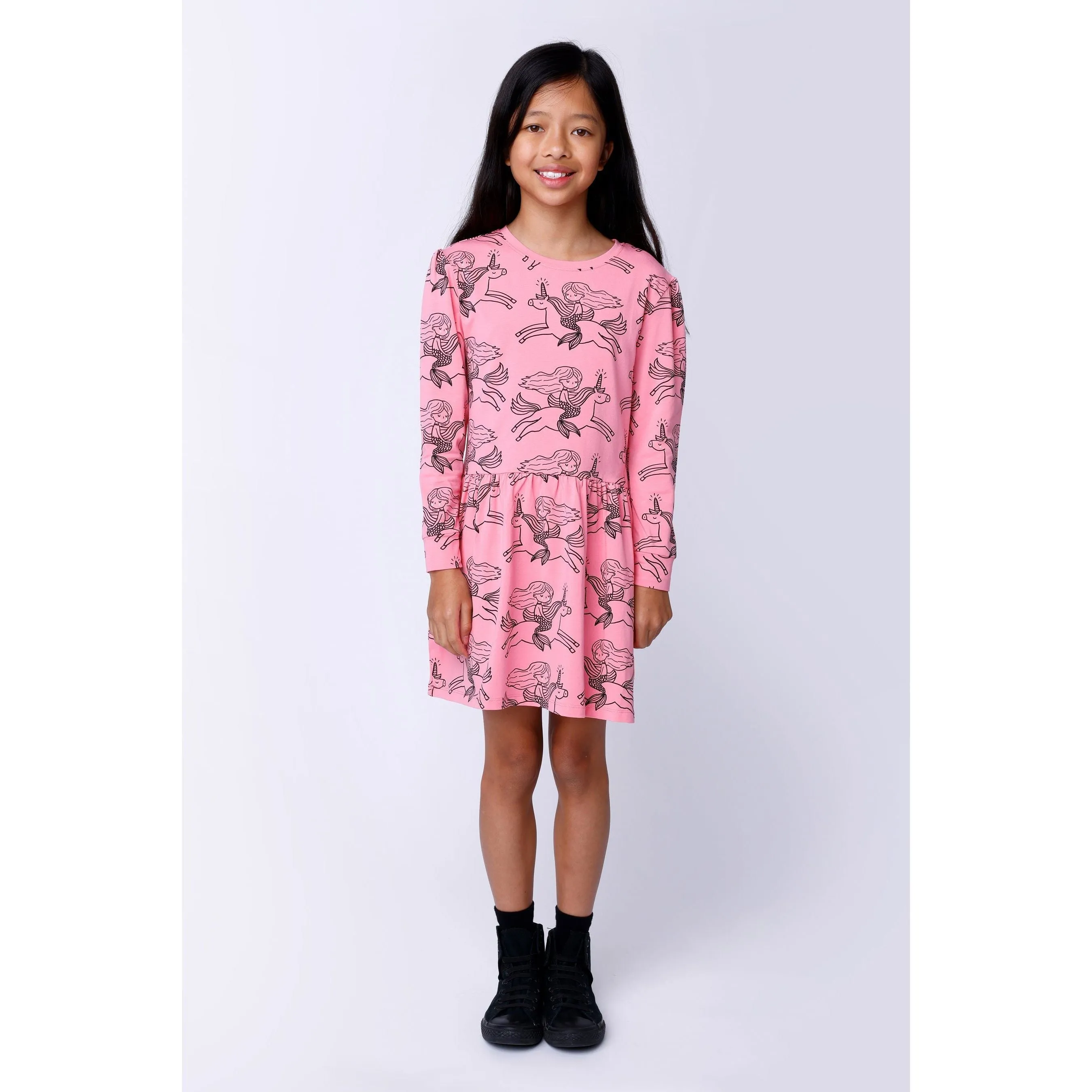 Mermaid And Unicorn Dress - Pink