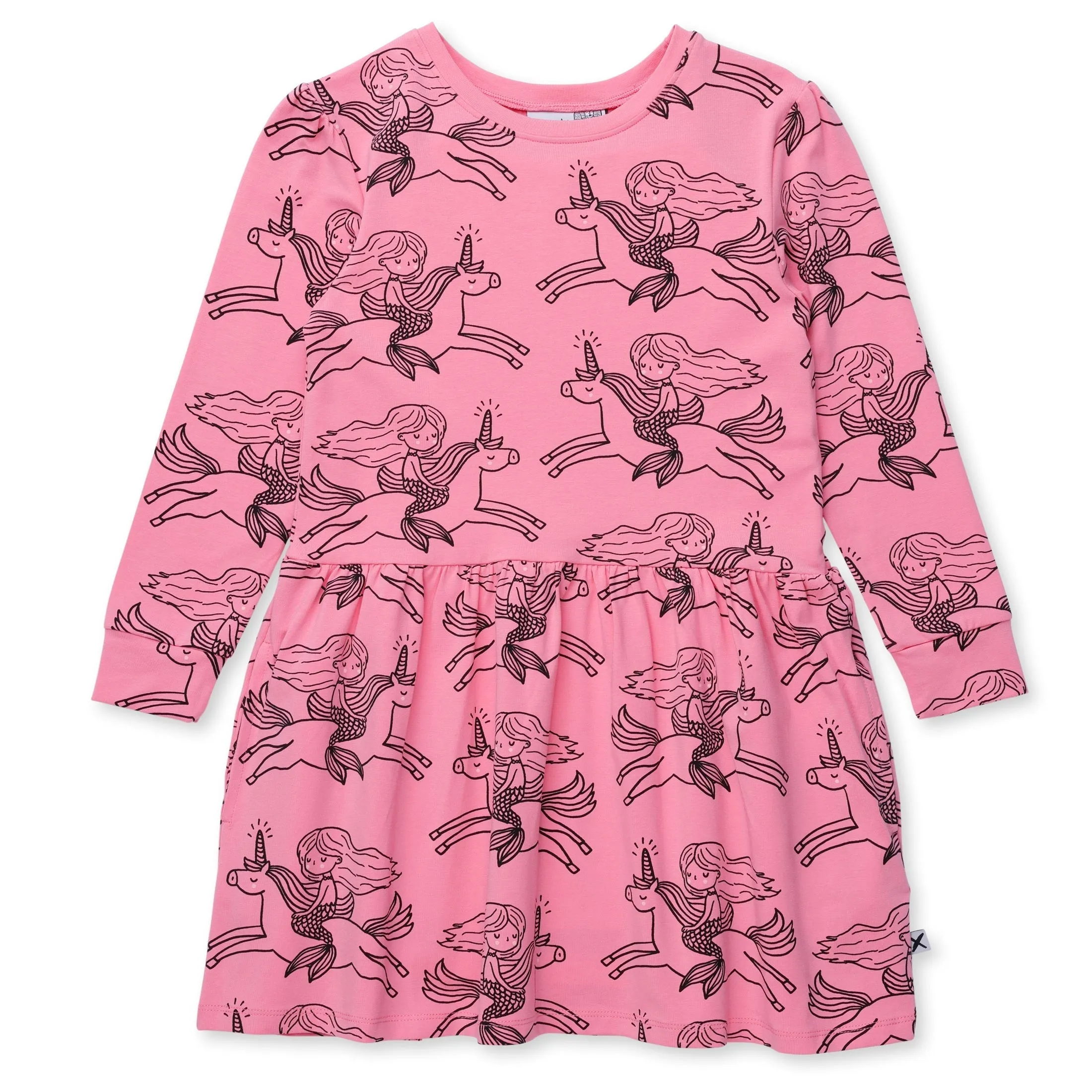 Mermaid And Unicorn Dress - Pink