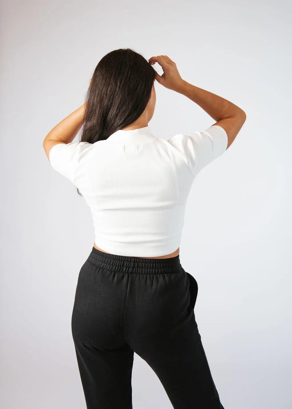 Mock Neck Crop
