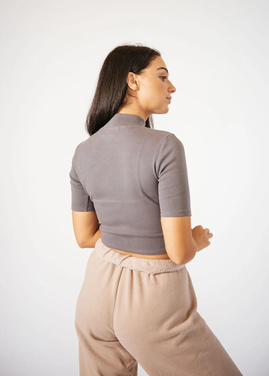 Mock Neck Crop