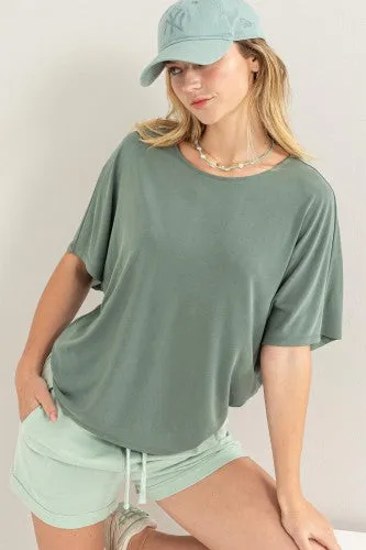 Modal Dolman Round Neck Top