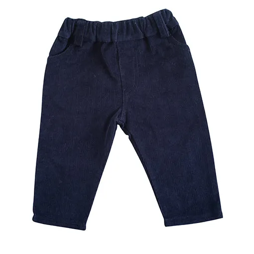 Navy cord trousers