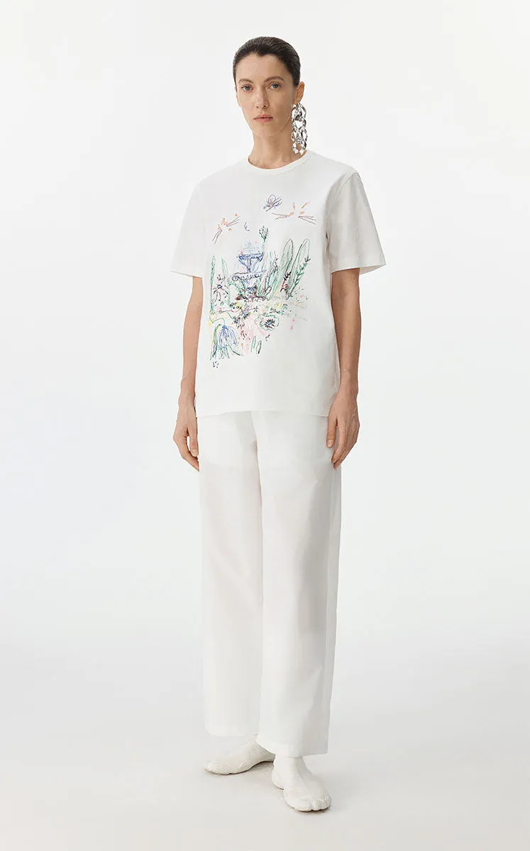 Pants / JNBY Wide-Legged Cropped Pants