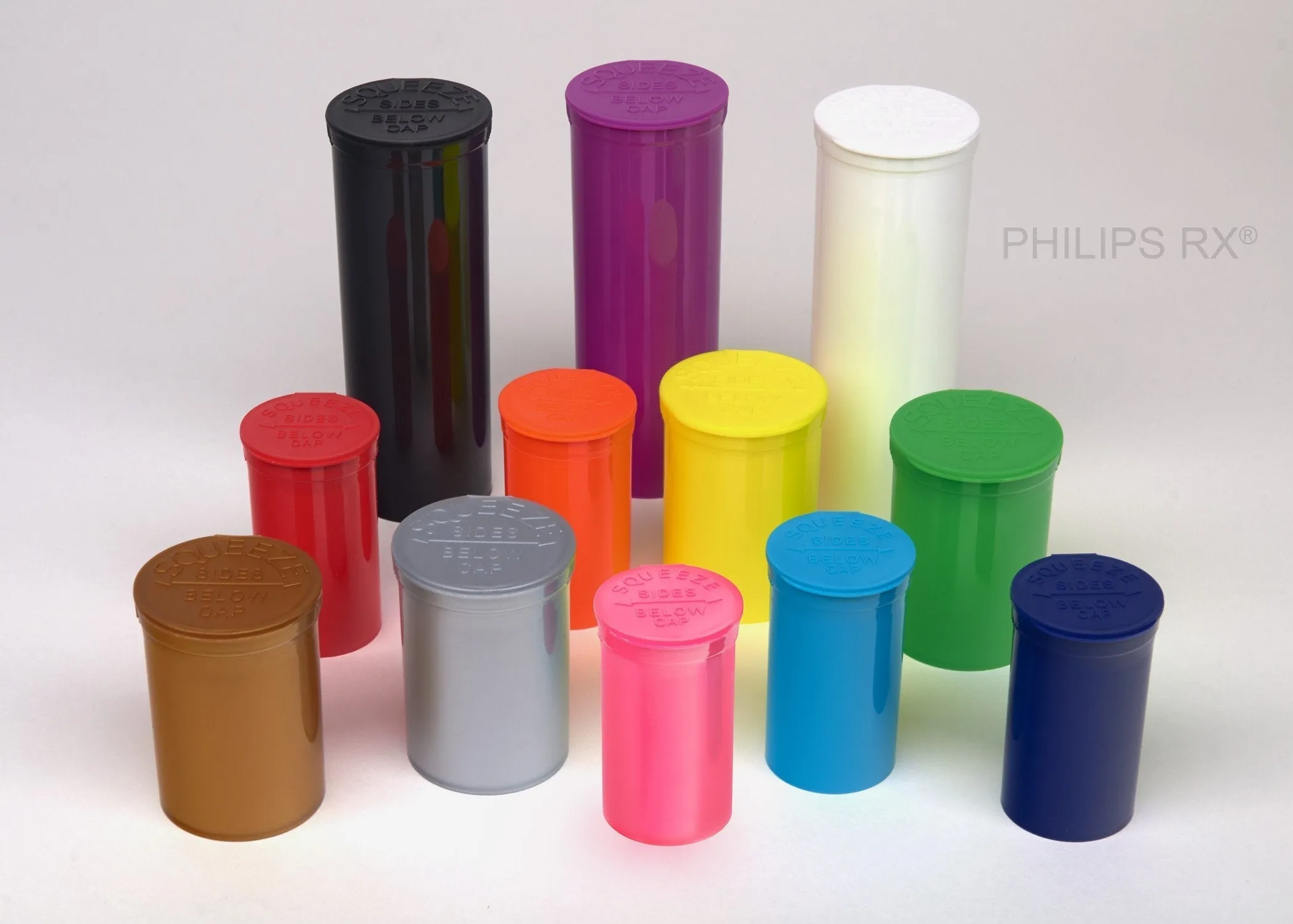 Philips RX 60 Dram Pop Top Vial - 1/2 Oz - Child Resistant - Blueberry - Opaque (75 Count)