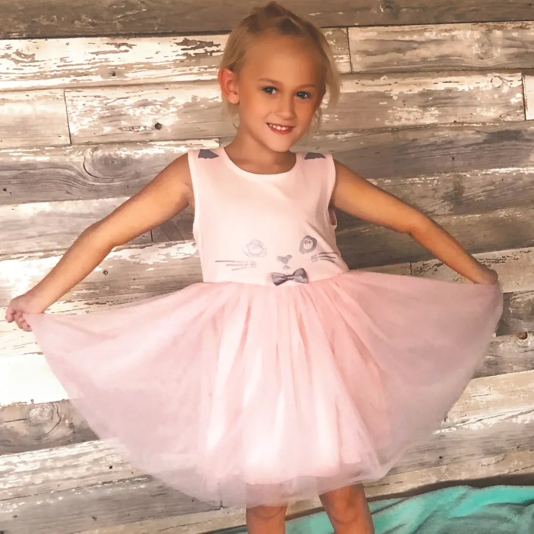 Pink kitty tutu dress