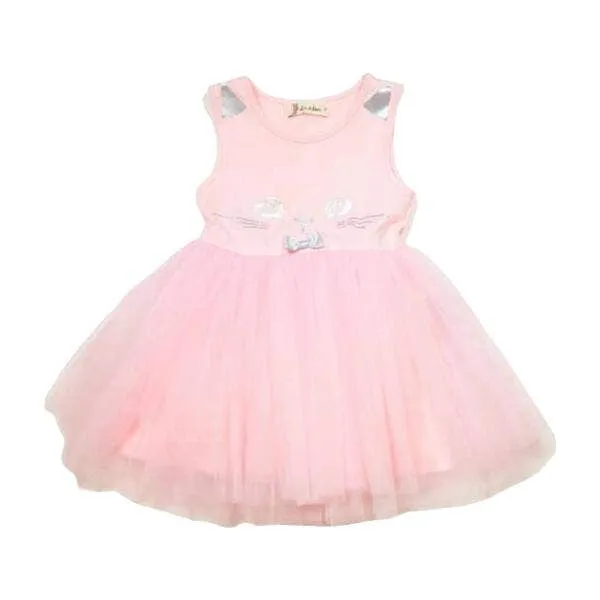 Pink kitty tutu dress