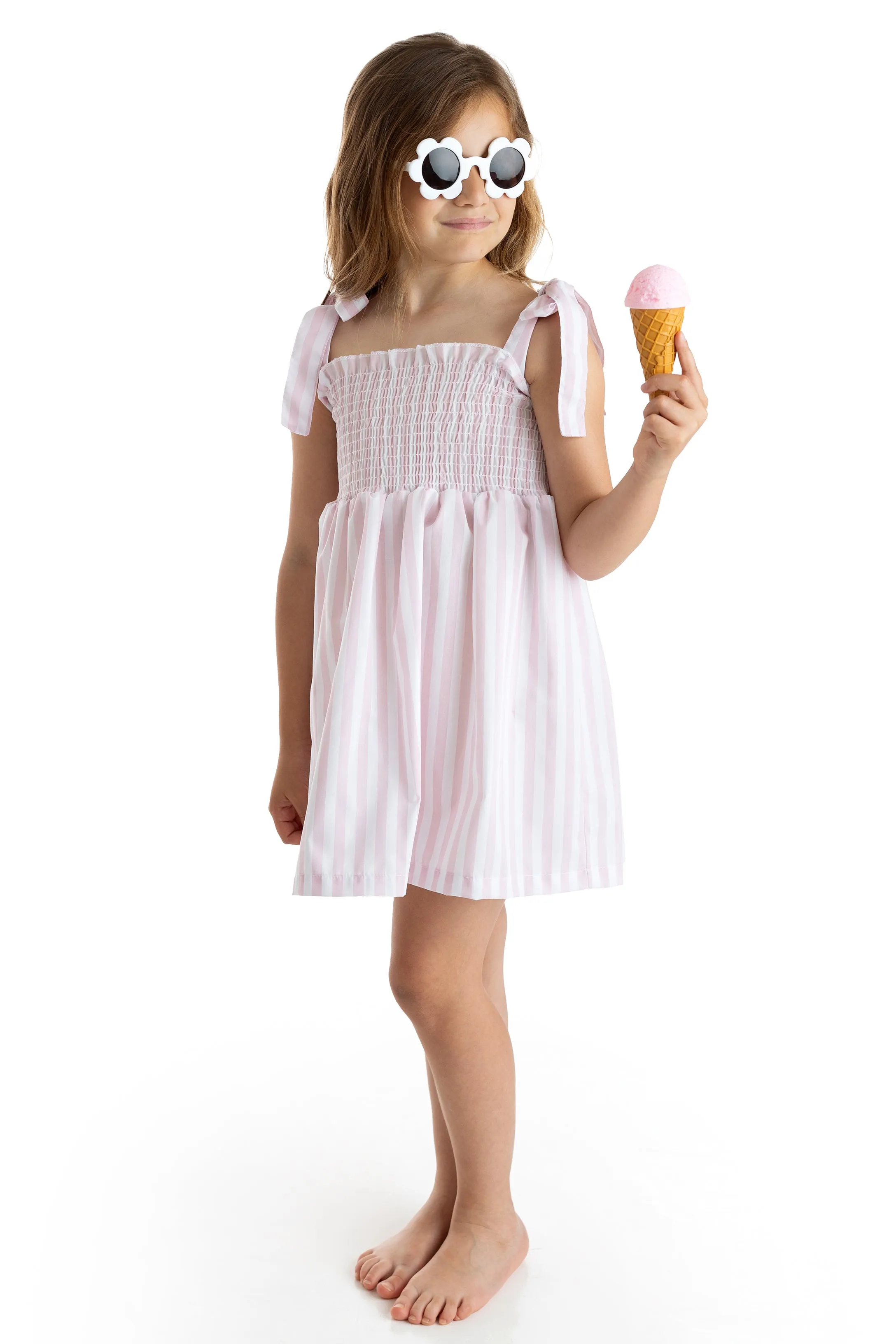 PINK STRIPES Cotton Dress