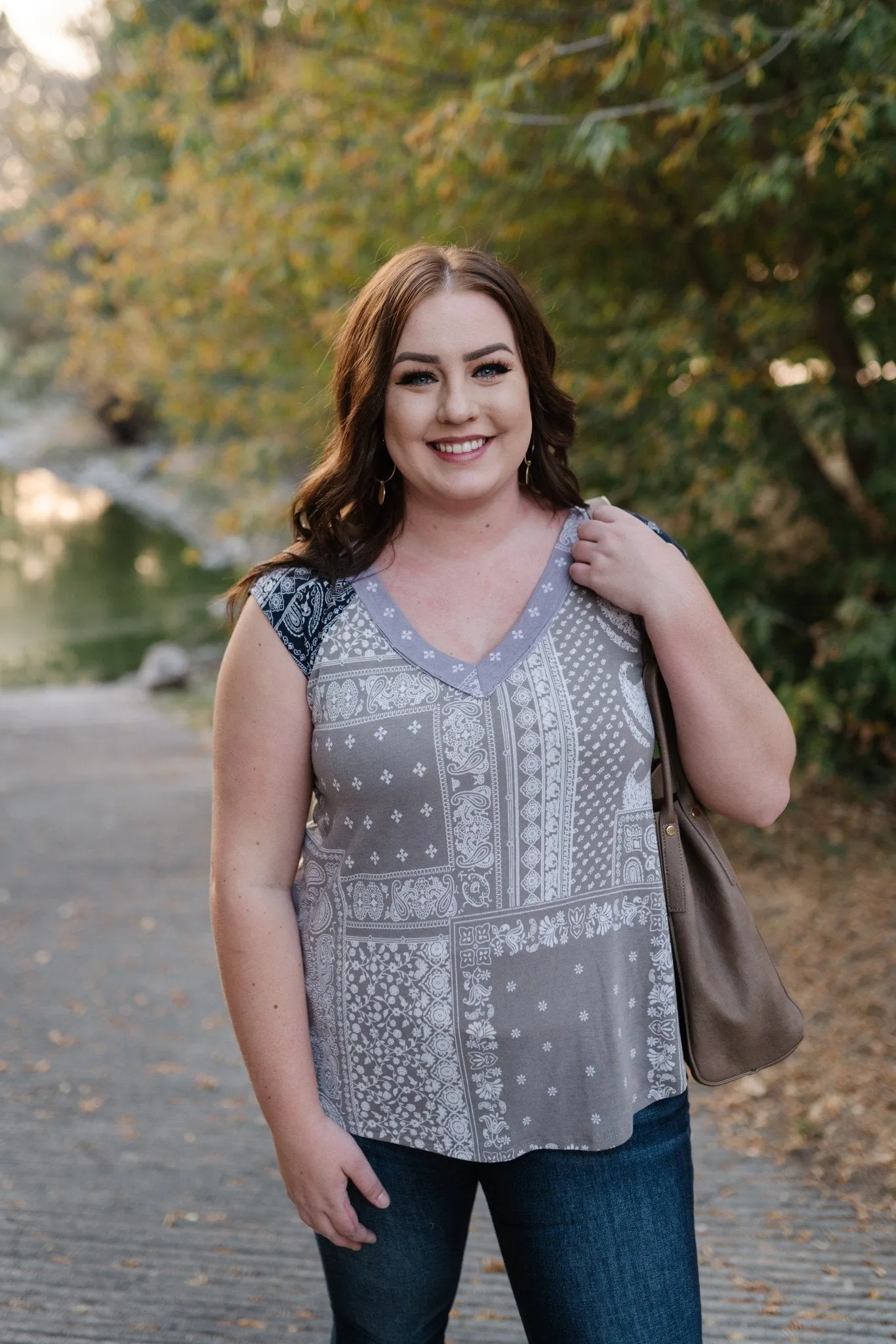 Pretty As A Picture Paisley Sleeveless Top