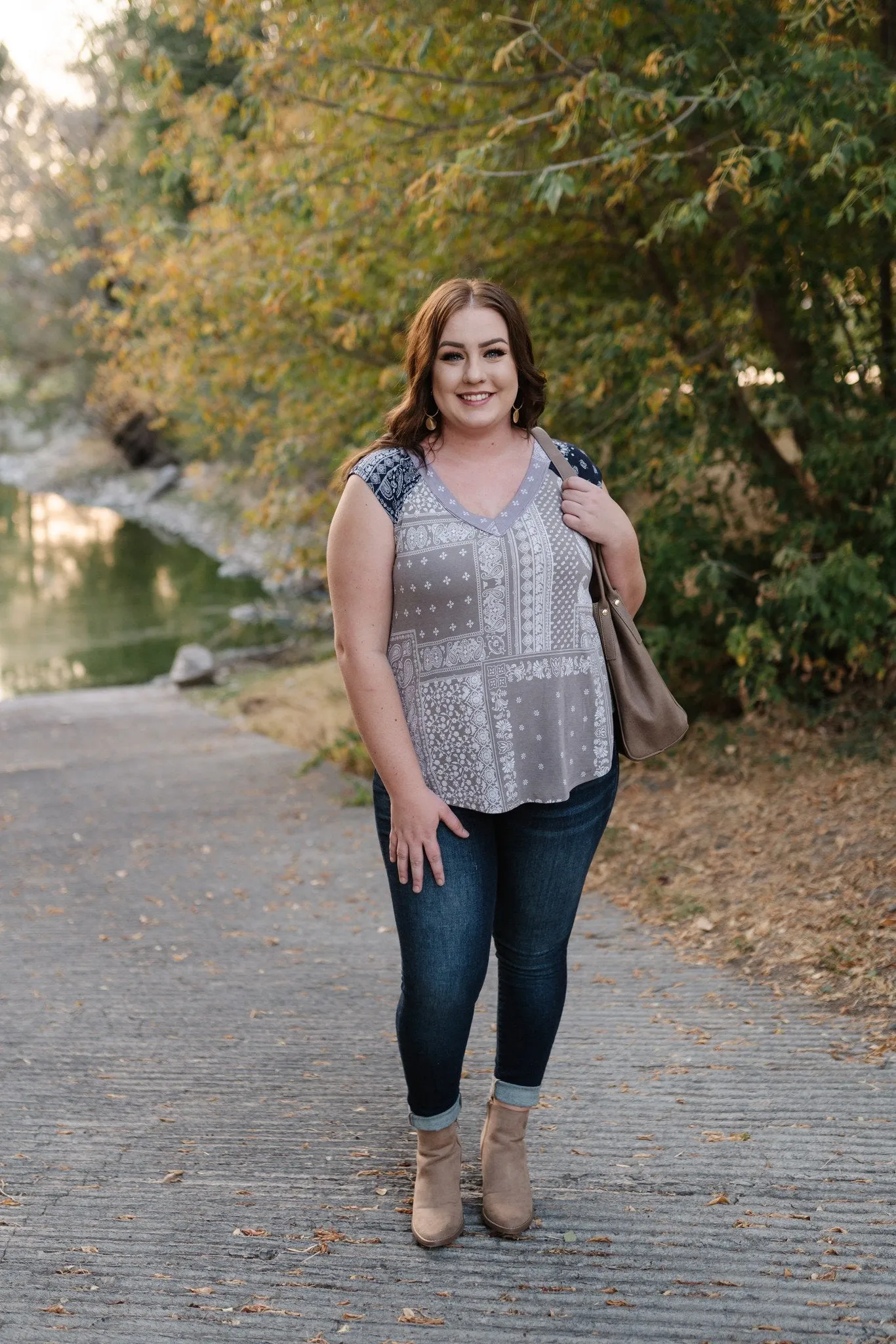 Pretty As A Picture Paisley Sleeveless Top