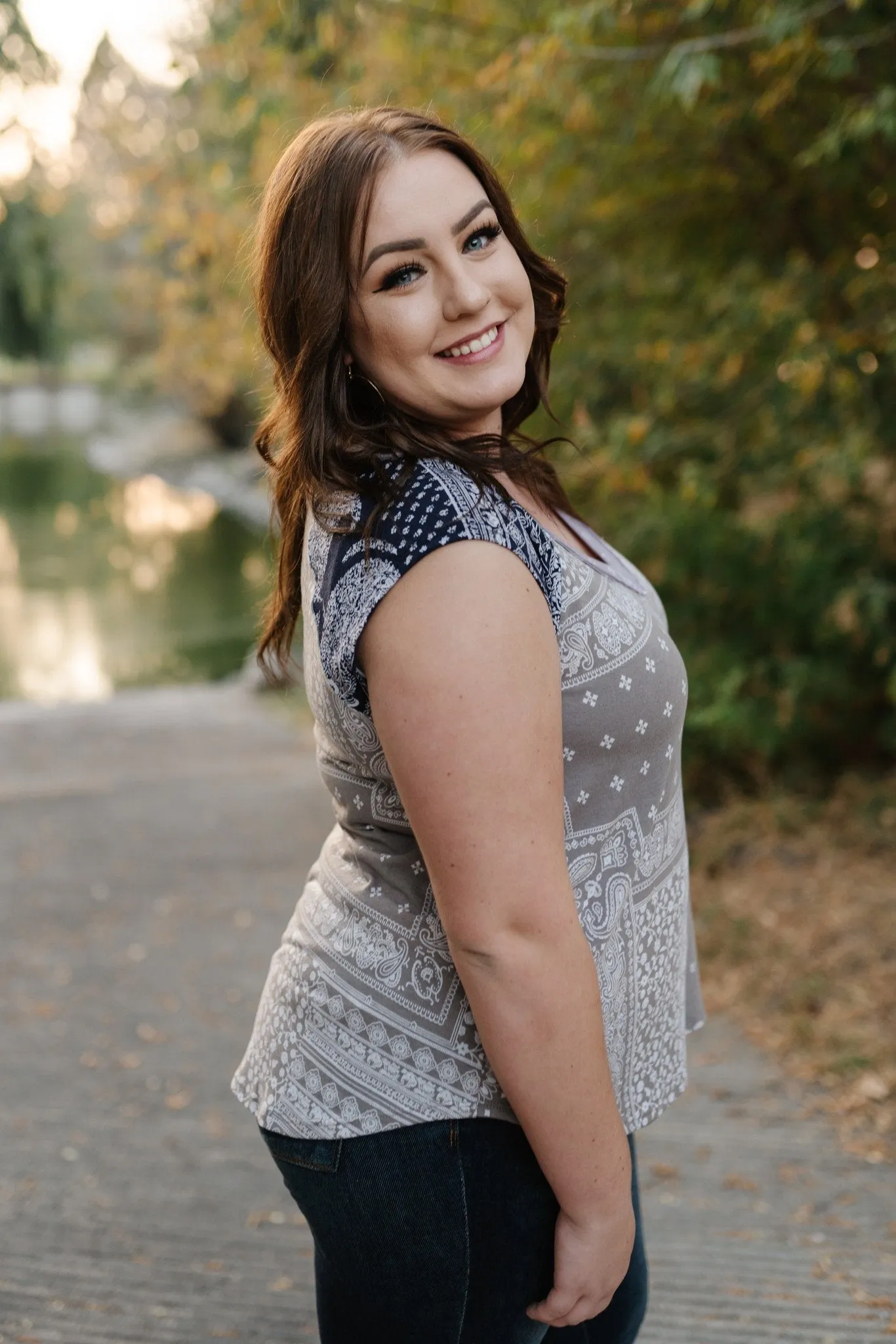 Pretty As A Picture Paisley Sleeveless Top