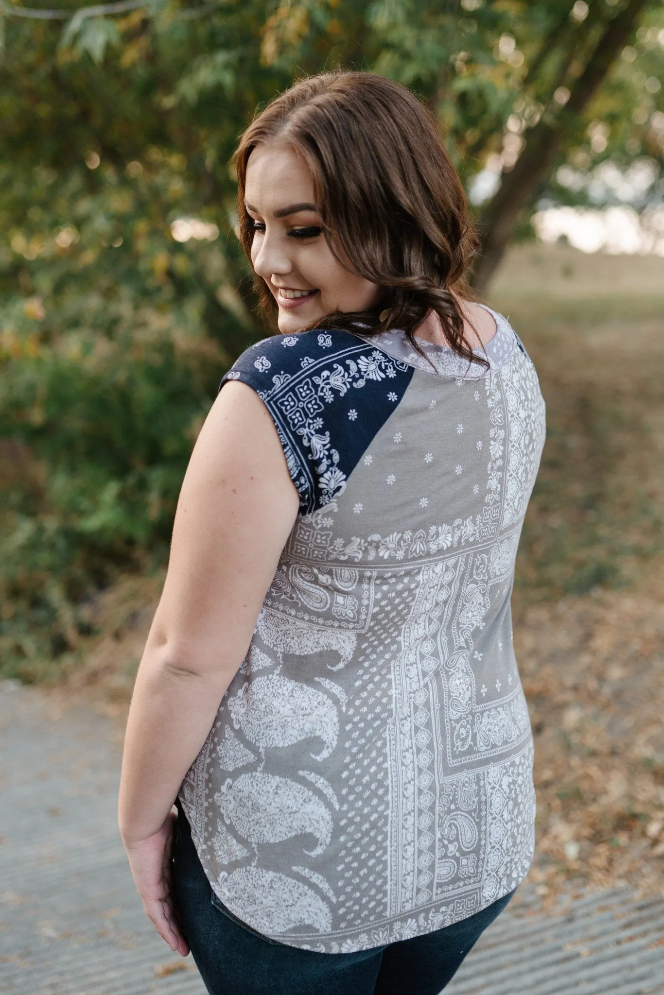 Pretty As A Picture Paisley Sleeveless Top