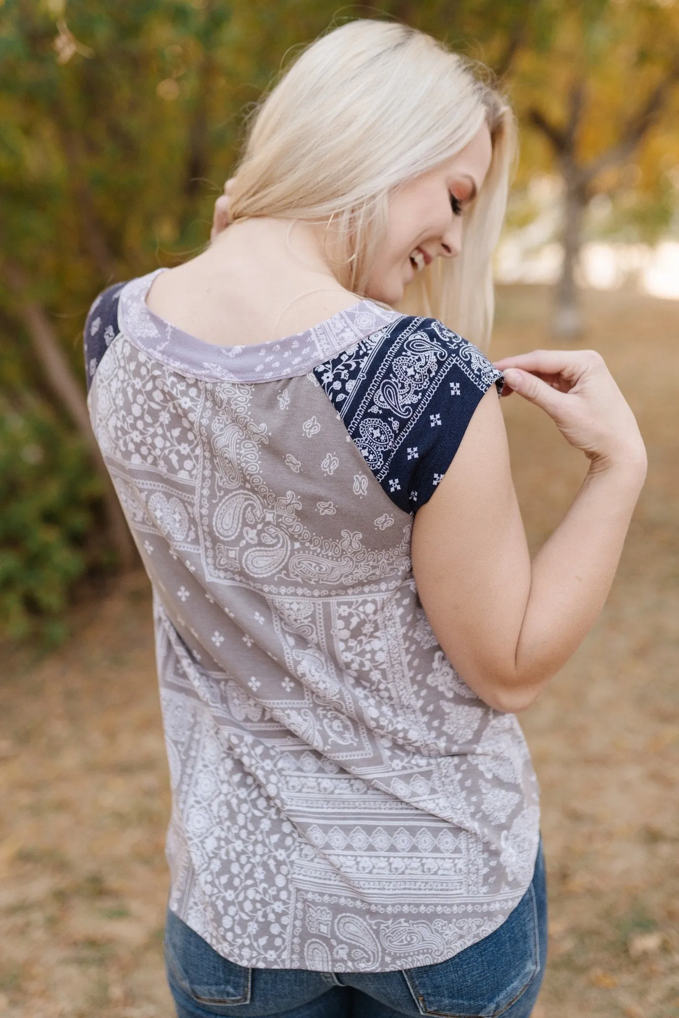 Pretty As A Picture Paisley Sleeveless Top