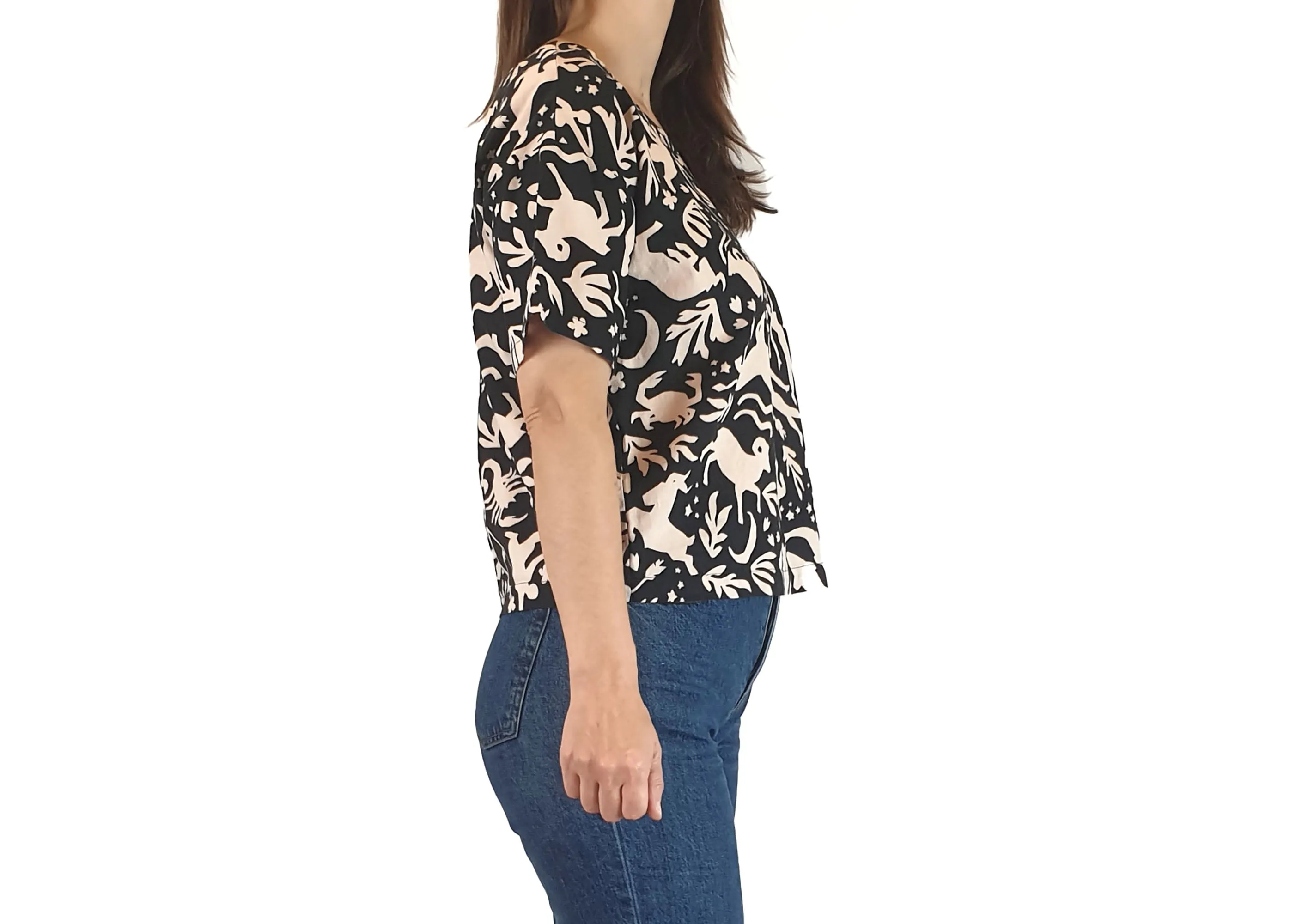 Princess Highway star sign print top size 6 (fits 6-8)