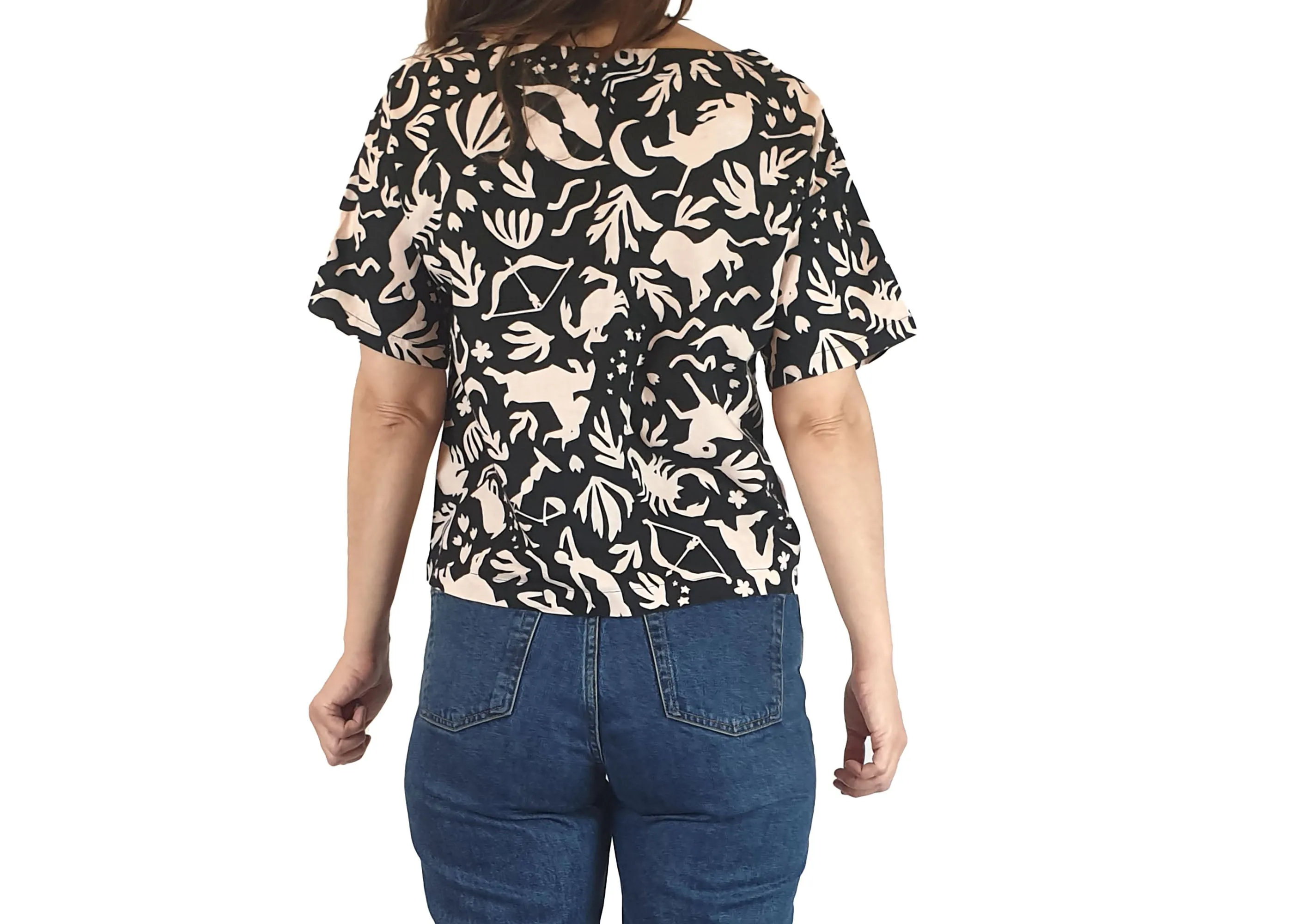 Princess Highway star sign print top size 6 (fits 6-8)