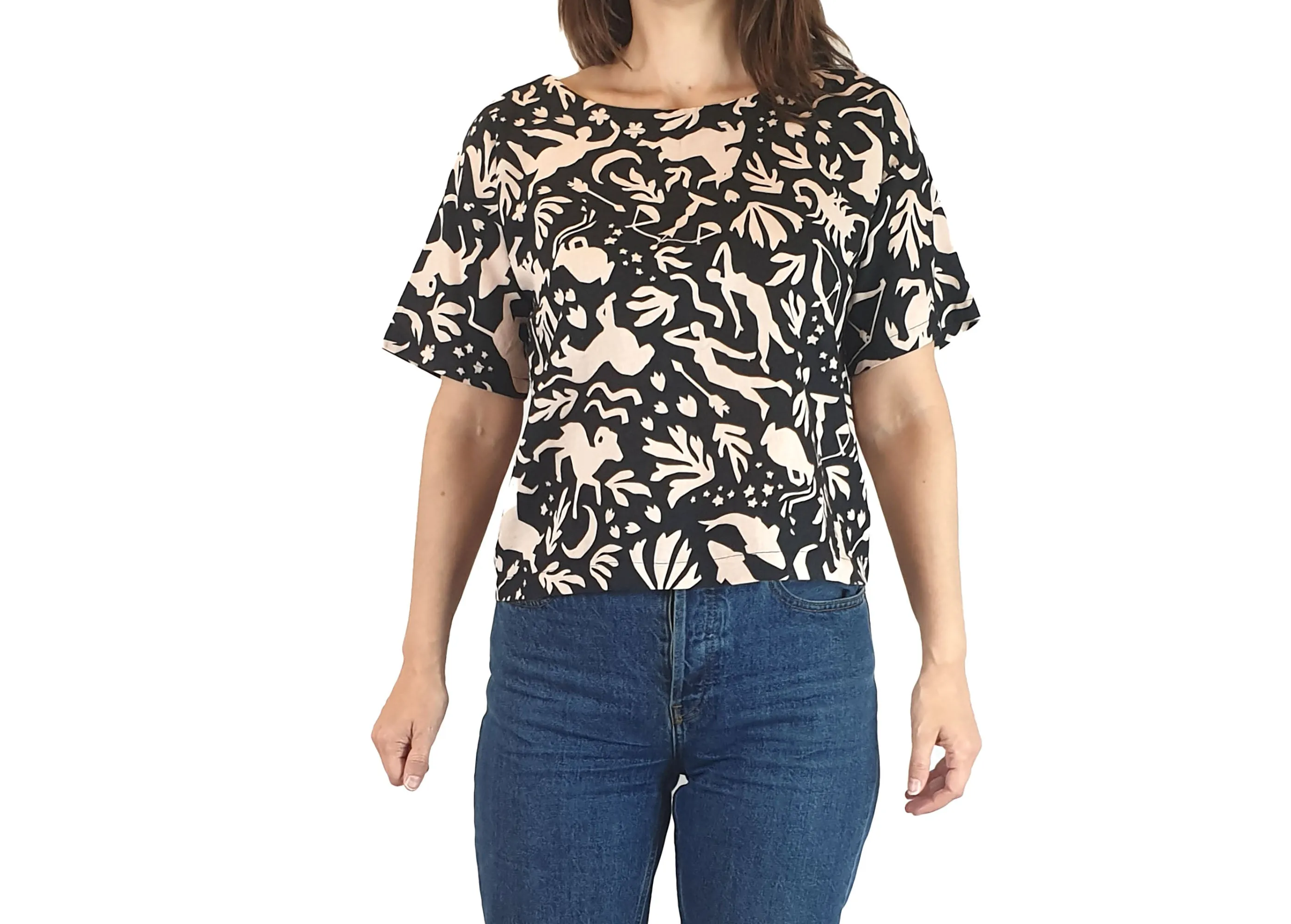 Princess Highway star sign print top size 6 (fits 6-8)