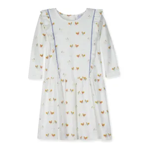 Printed Pima Louise Dress -- French Hen