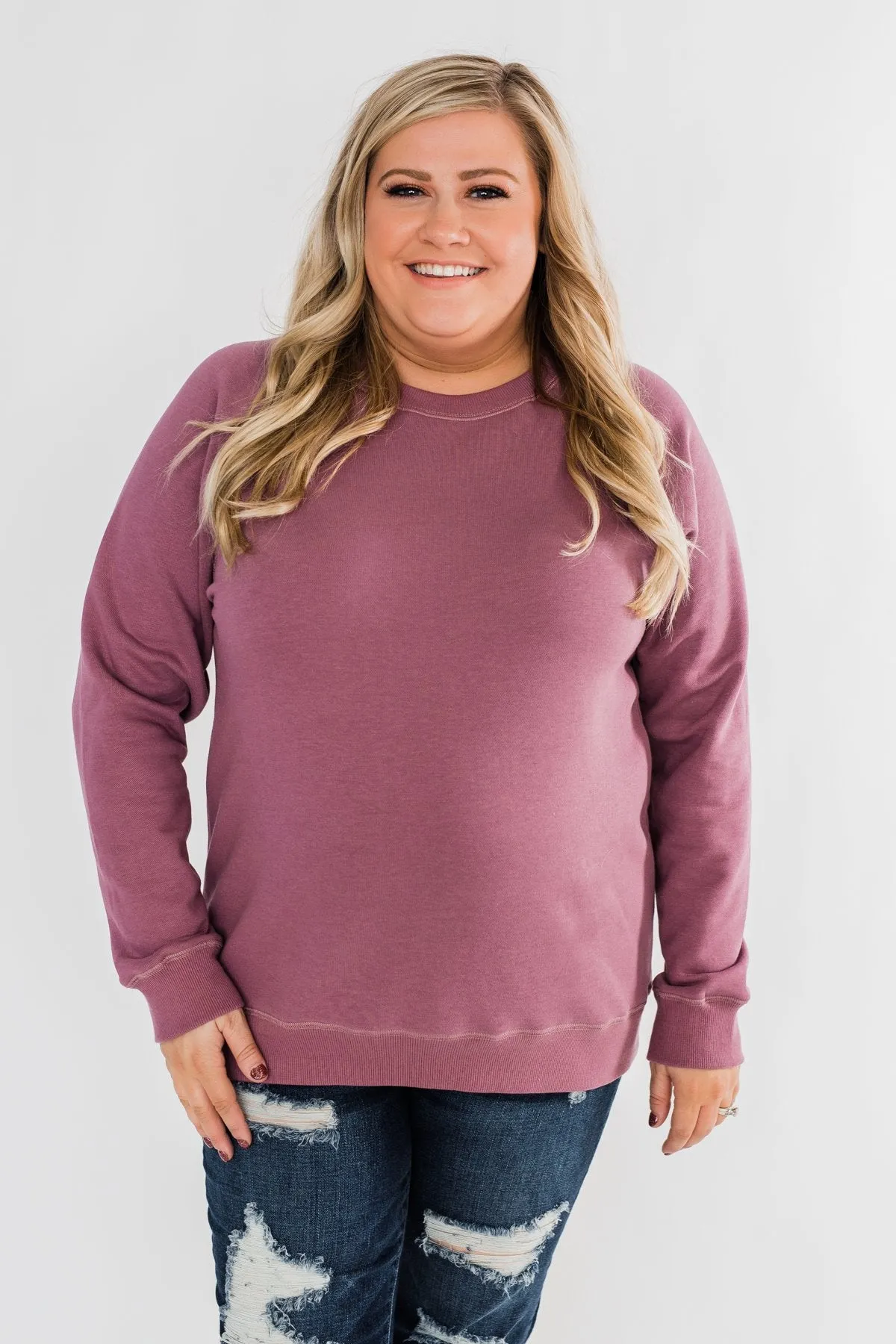 Pulse Basics Crew Neck Pullover- Orchid