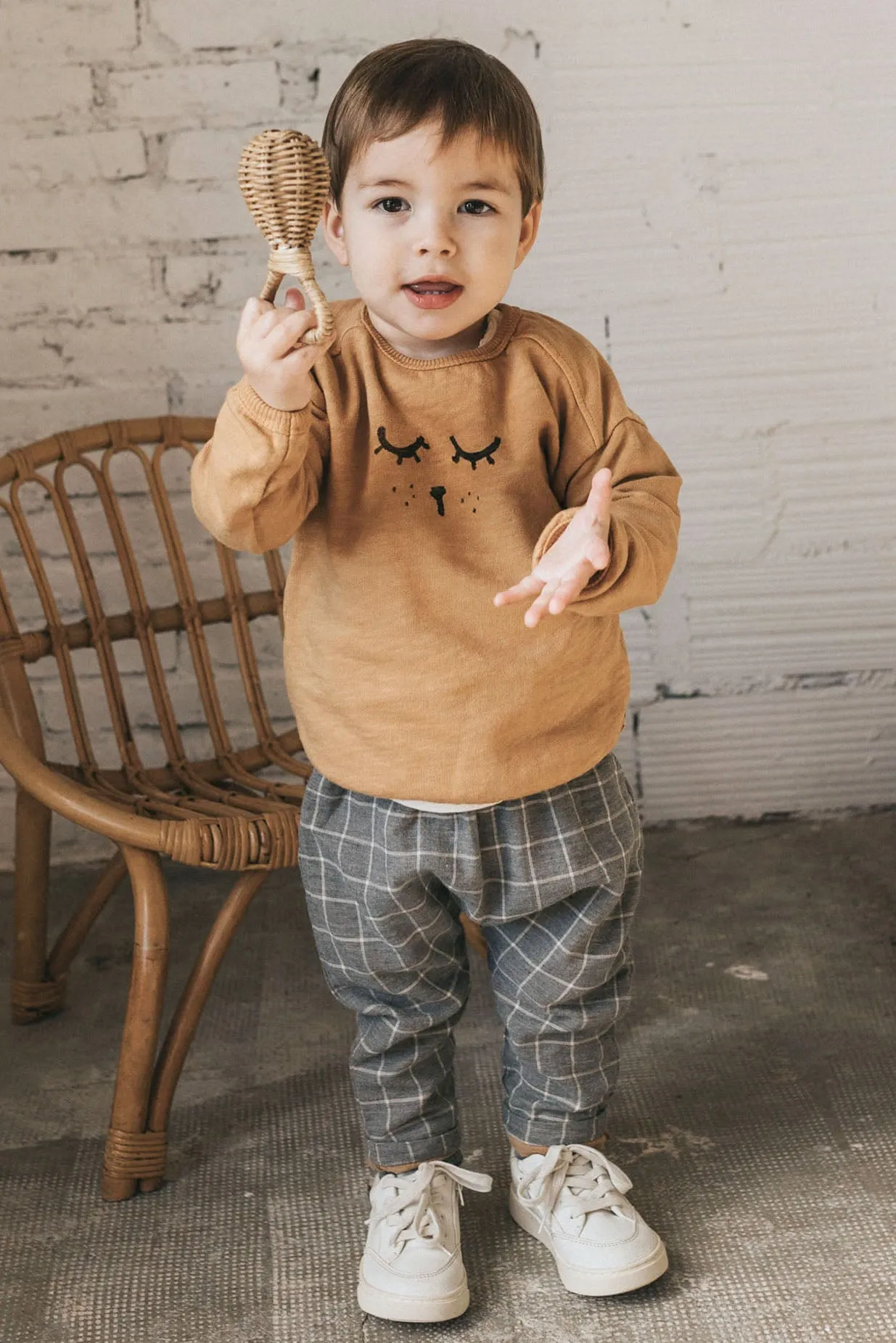 "Eddie" Grey Check Trousers