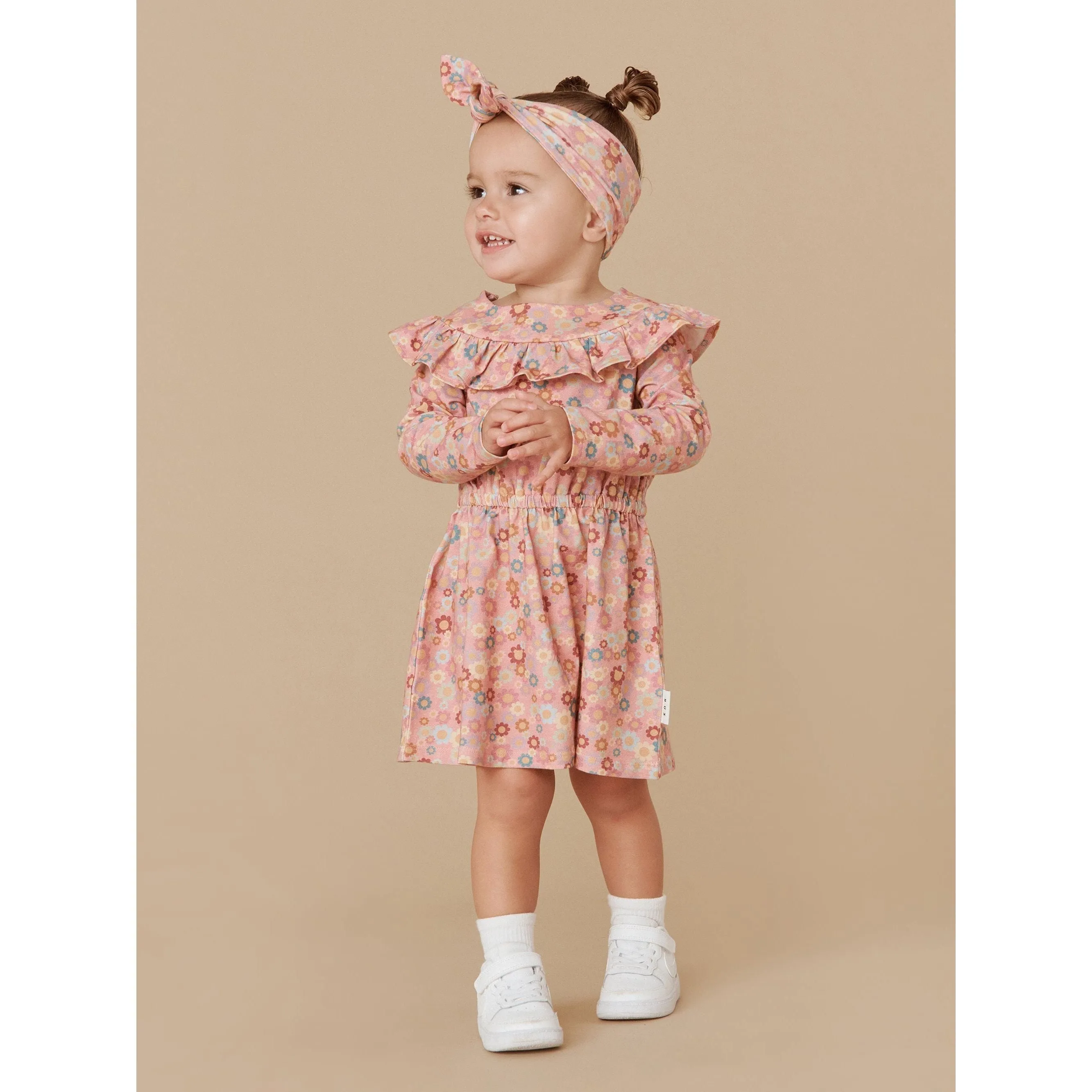 Rainbow Flower Bear Frill Dress