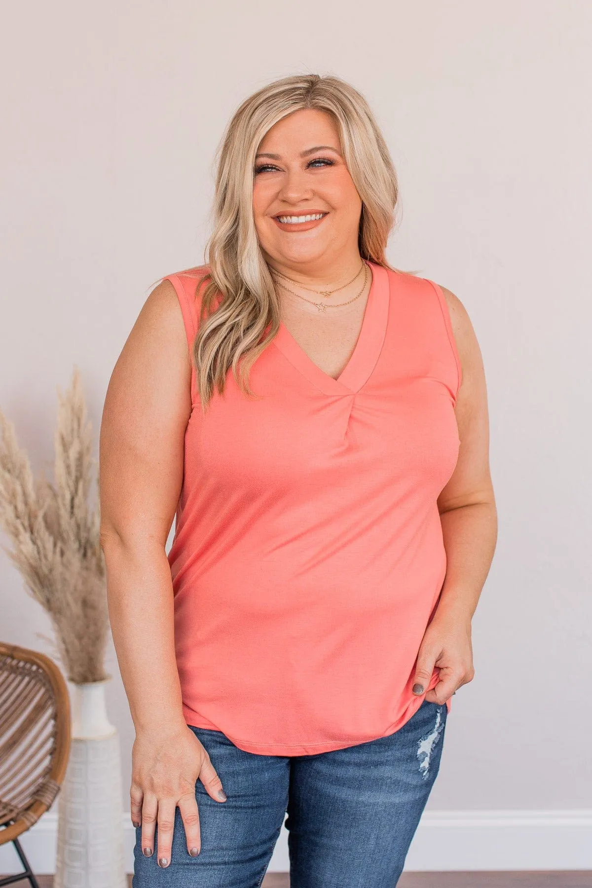 Ready To Begin Tank Top- Pink
