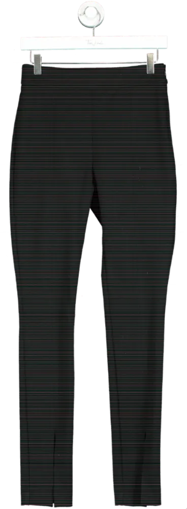 REISS Black Jayne Skinny Fit Split Front Trousers UK 6