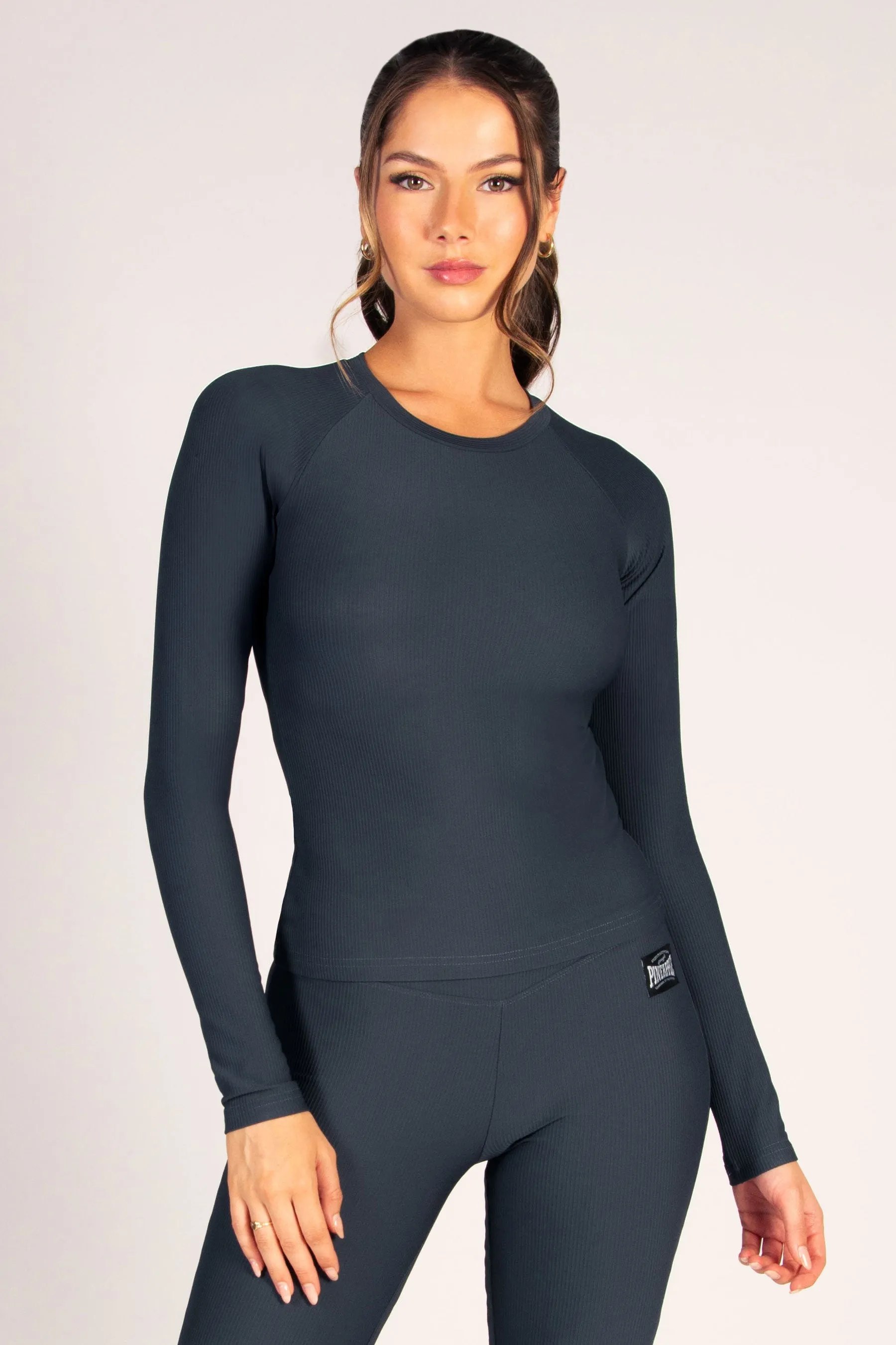 Rib Long Sleeve Top