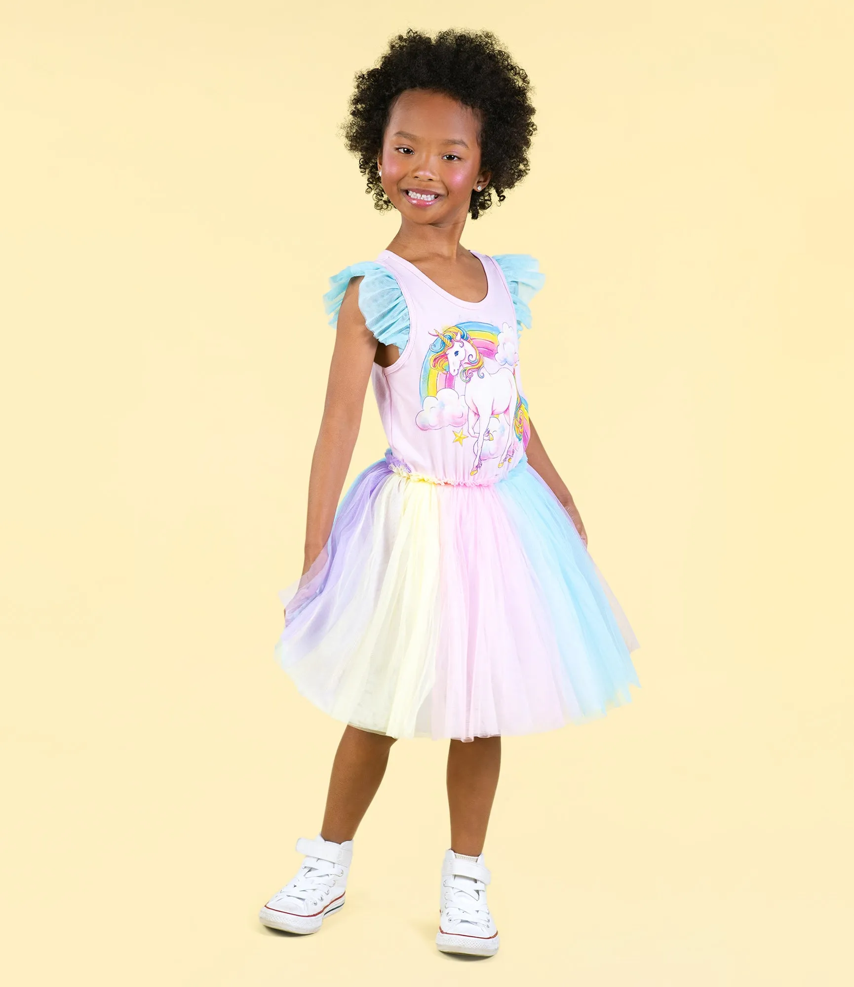 ROCK YOUR BABY UNICORN RAINBOW SINGLET DRESS