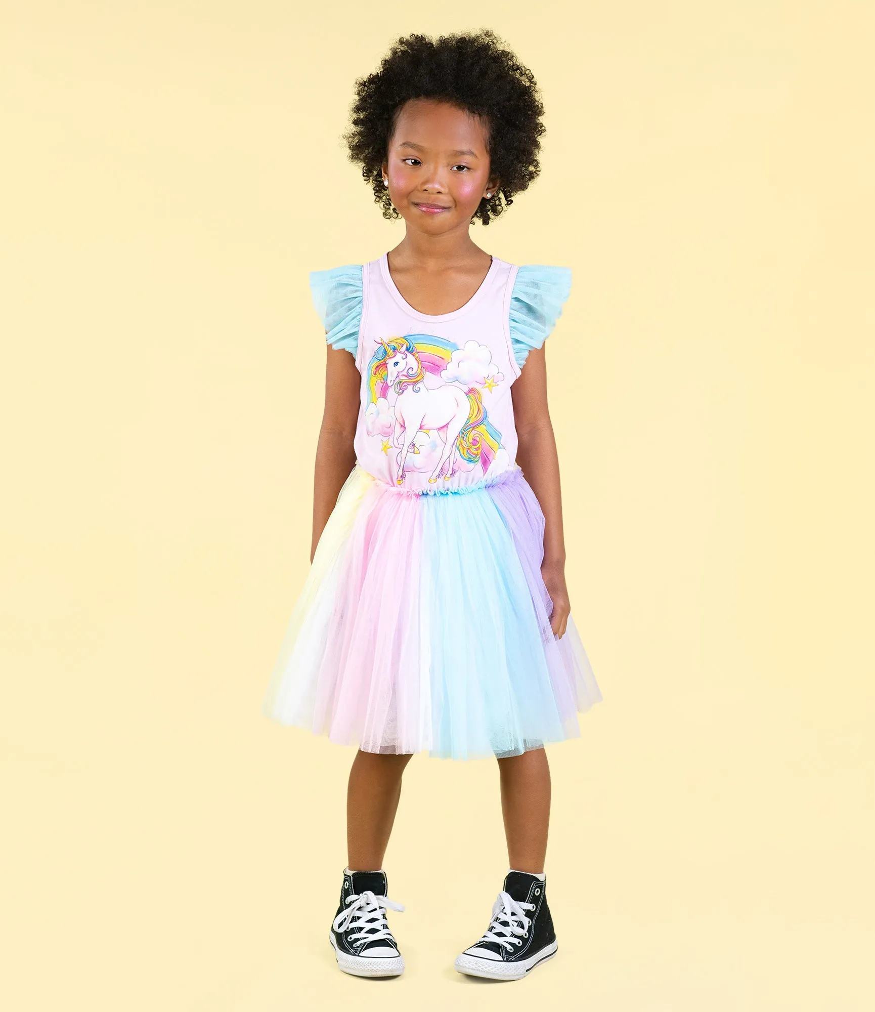 ROCK YOUR BABY UNICORN RAINBOW SINGLET DRESS