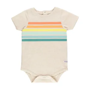 RuggedButts Good Vibes Stripe Short Sleeve Bodysuit