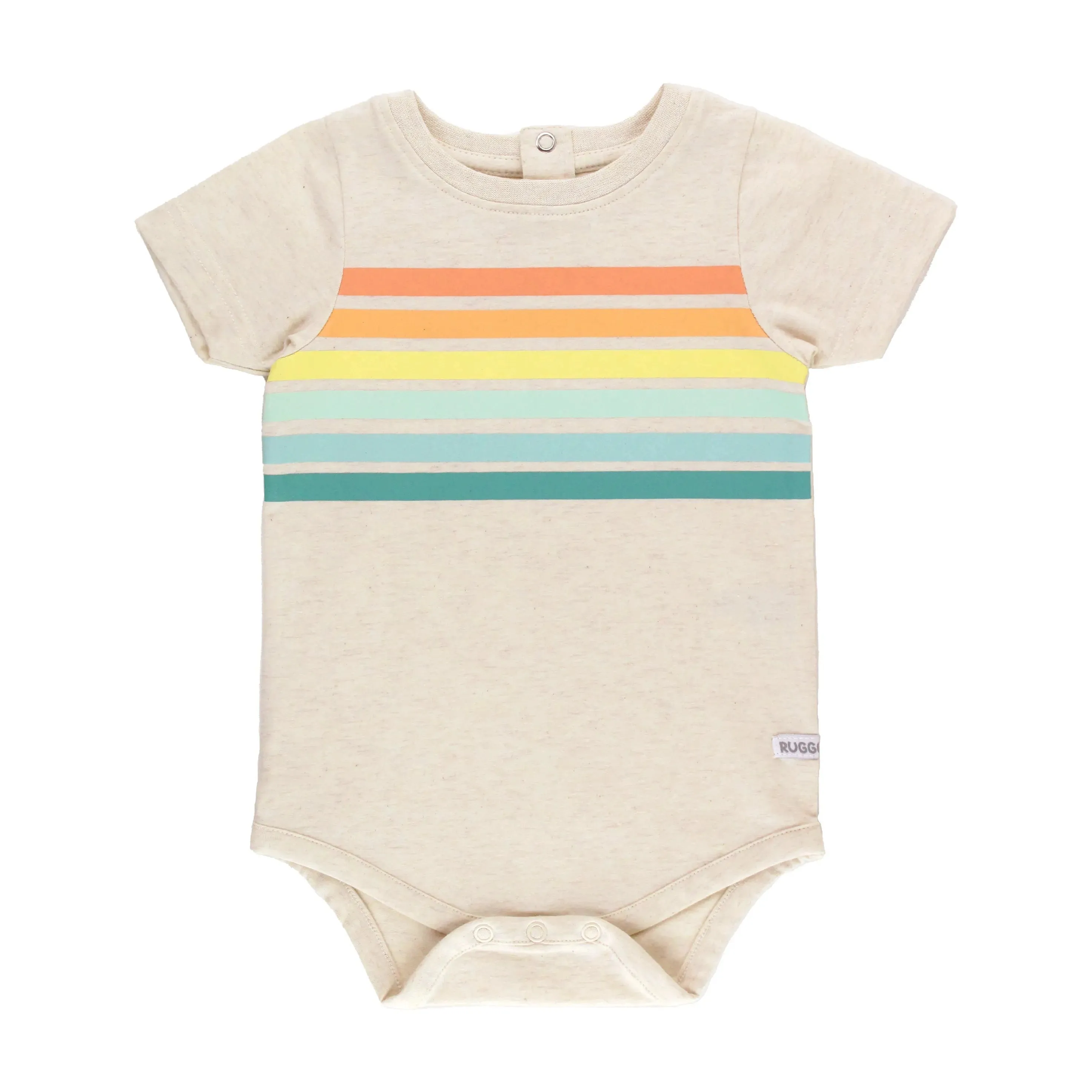 RuggedButts Good Vibes Stripe Short Sleeve Bodysuit