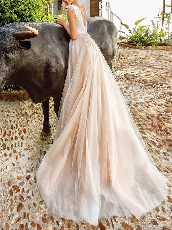 Sexy Deep V Sleeveless Waist Dress