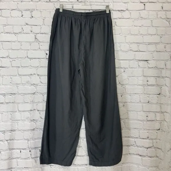 Skims Womens Drapey Pajama Sleep Lounge Pants Gray Size S Cropped Straight Leg