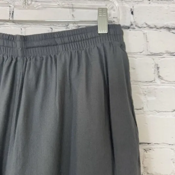 Skims Womens Drapey Pajama Sleep Lounge Pants Gray Size S Cropped Straight Leg
