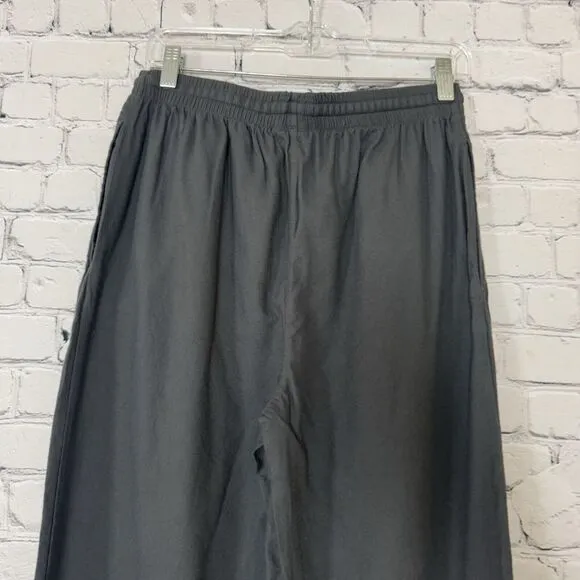 Skims Womens Drapey Pajama Sleep Lounge Pants Gray Size S Cropped Straight Leg
