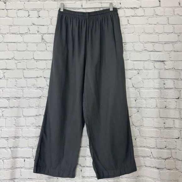Skims Womens Drapey Pajama Sleep Lounge Pants Gray Size S Cropped Straight Leg