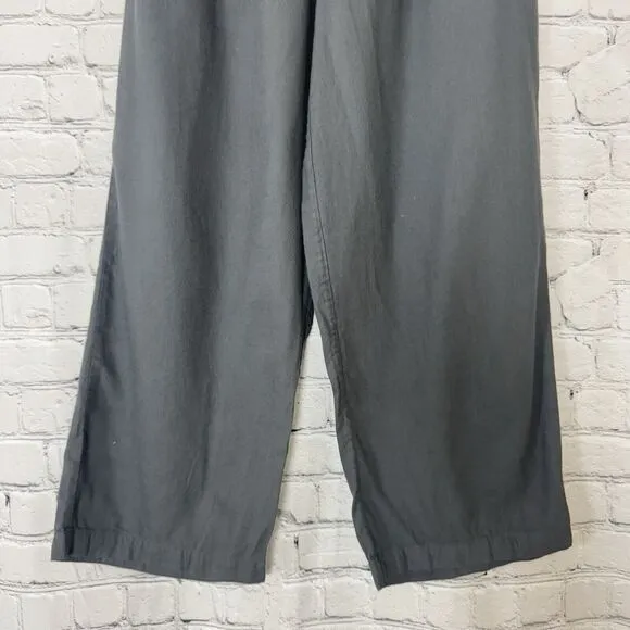 Skims Womens Drapey Pajama Sleep Lounge Pants Gray Size S Cropped Straight Leg
