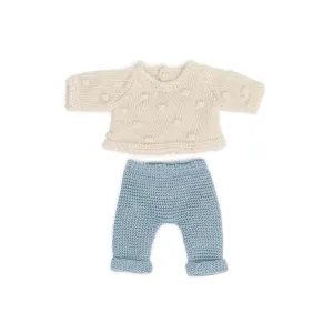 Small Doll Clothes - Knitted Outfit, Sweater   Trousers, 8 1/4
