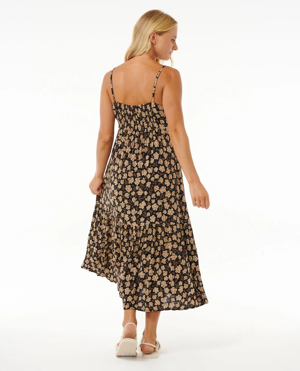 SOLEIL BUTTON THROUGH MAXI - BLACK
