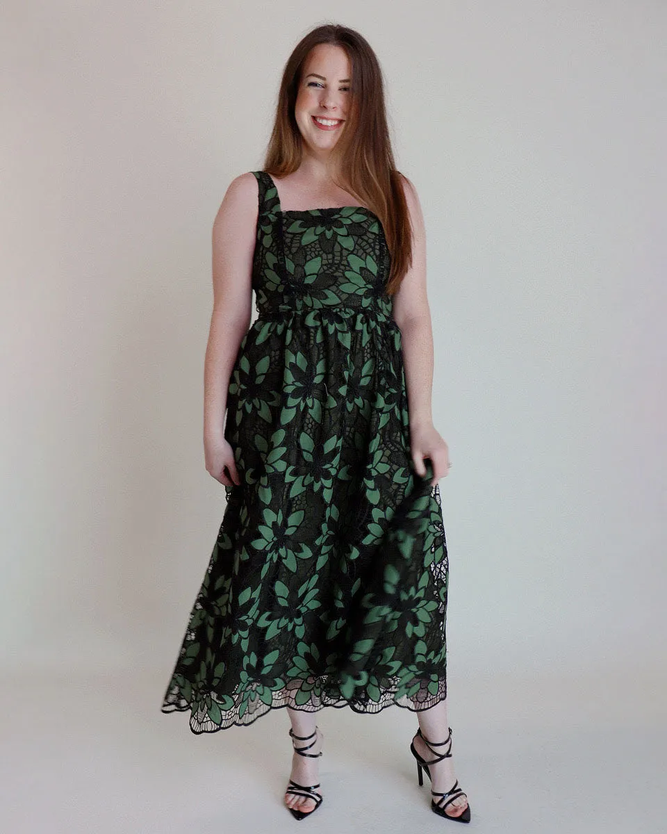 Sophia Green Lace Dress
