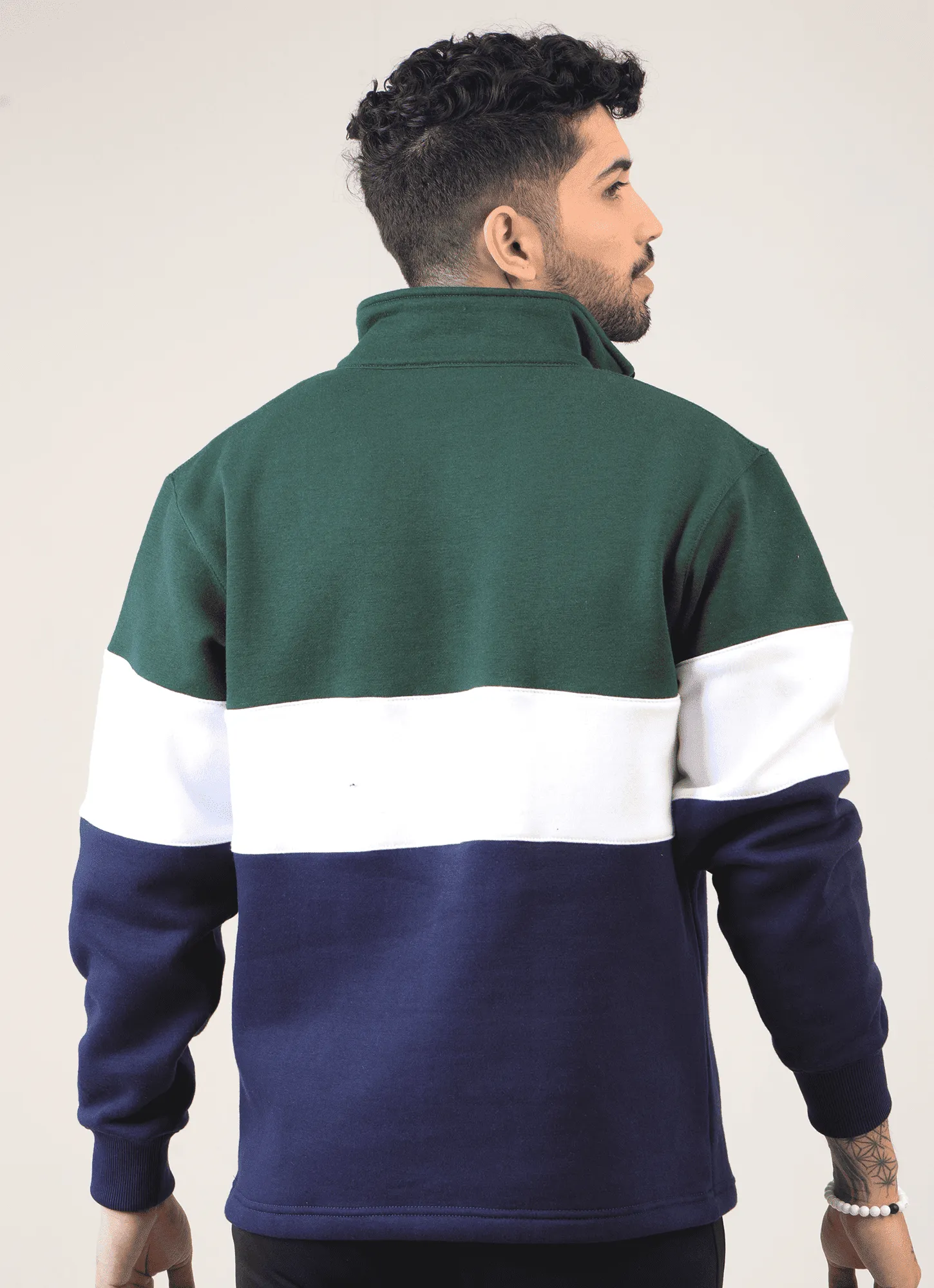Standout Jumper - Green/Navy
