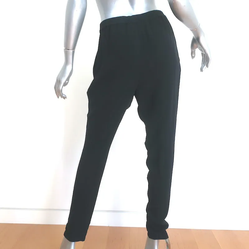 Stella McCartney Jogger Pants Black Crepe Size 36