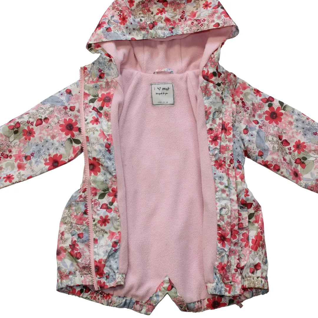 Strawberry Fleece Lined Raincoat
