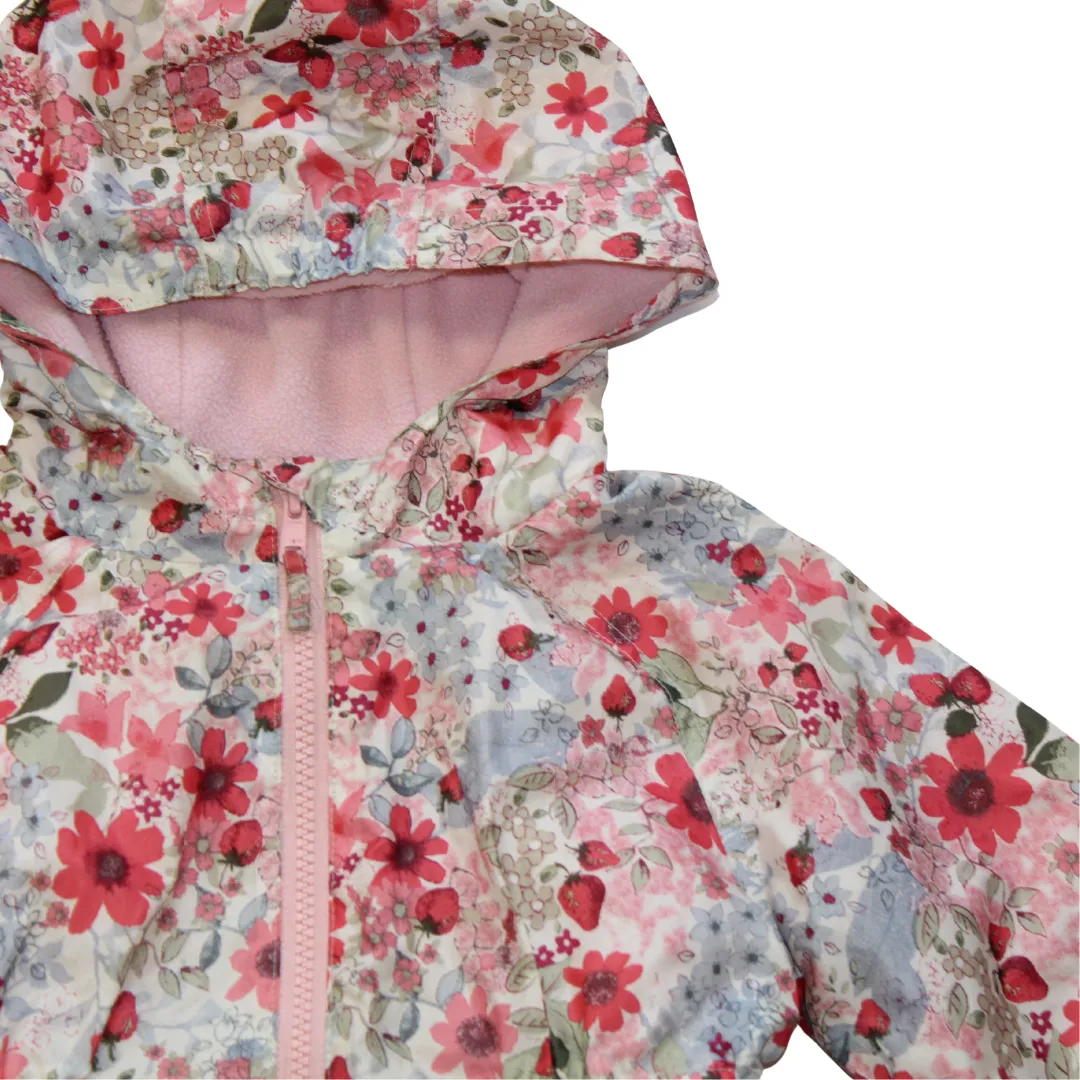 Strawberry Fleece Lined Raincoat