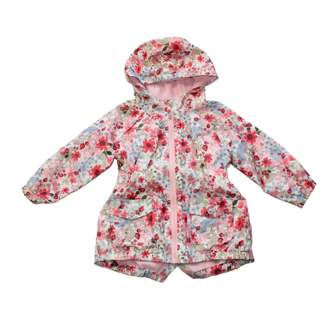 Strawberry Fleece Lined Raincoat
