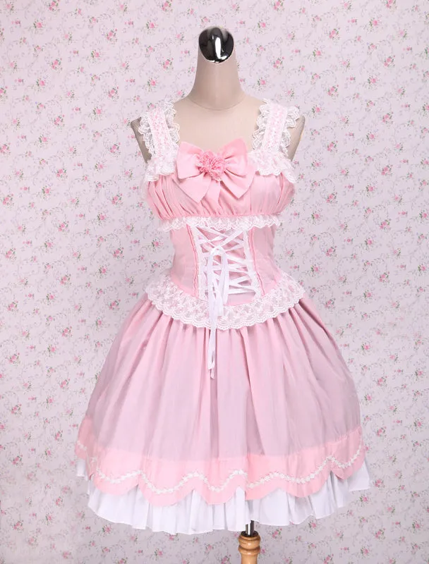 Sweet Ruffles Sleeveless Cotton Lolita Dress
