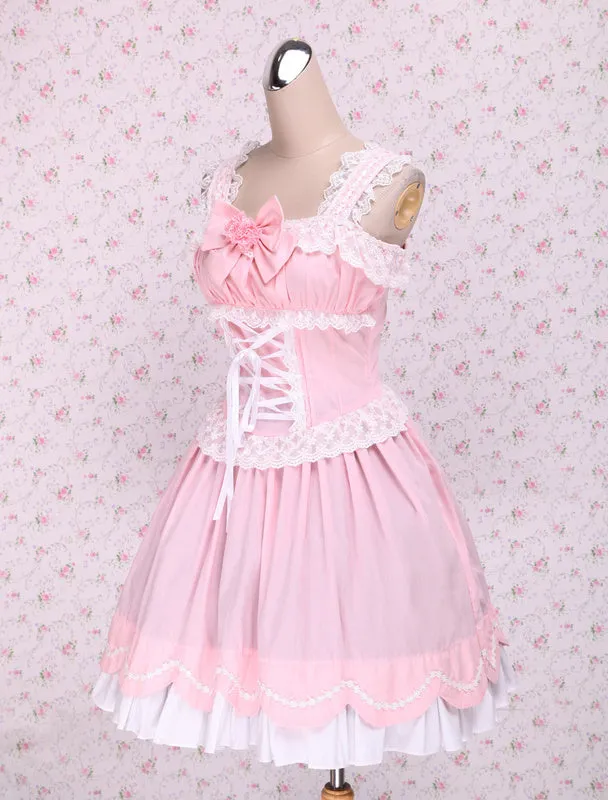 Sweet Ruffles Sleeveless Cotton Lolita Dress