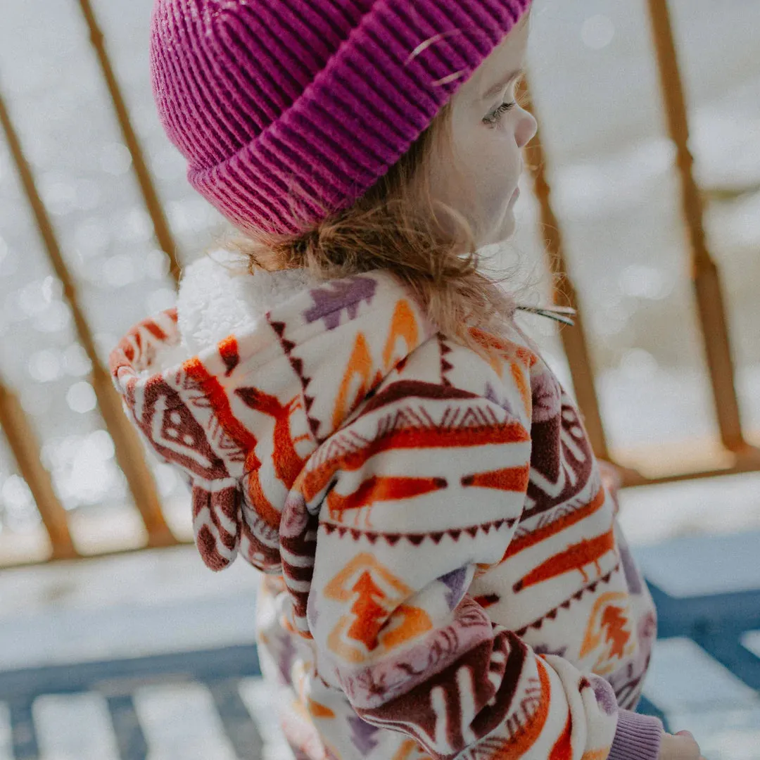The Jacquard Fleece Onepiece - Purple Mix - BABY